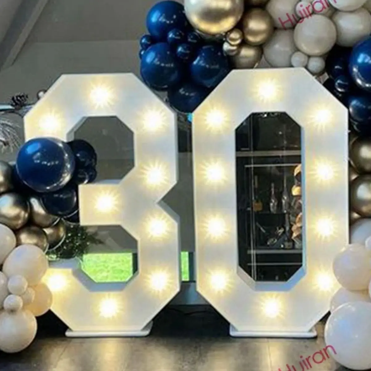

Led Light Giant Birthday Figure Balloon Filling Box 1st Birthday 30 40 50 Birthday Balloon Frame Anniversary Decor Baby Shower
