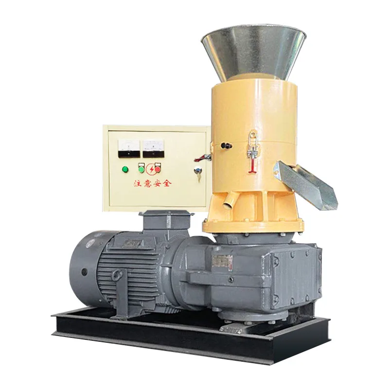 Biomass Wood Pellet machine 15KW 100-200KG/H Sawdust Rice Husk Straw Processing Wood Pellet machine
