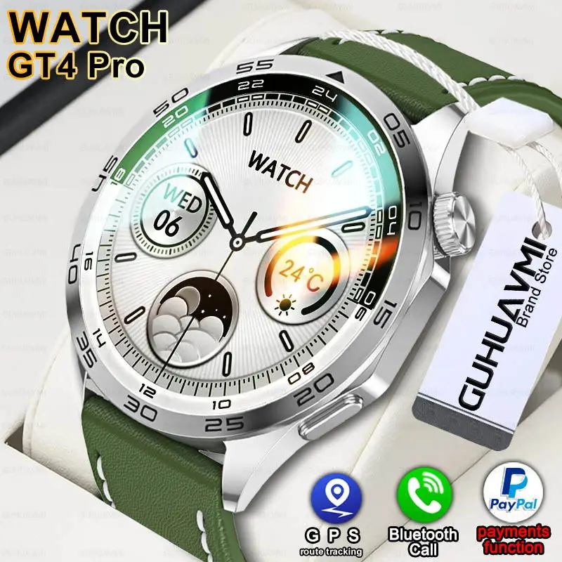 

For Huawei Watch GT4 NFC offline payment Smart Watch Men 466*466 HD Screen BT Call Waterproof Heart rate GPS Tracker Smartwatch