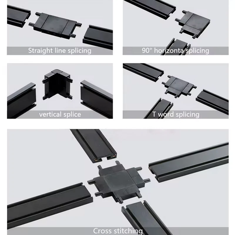 Black White 6MM Smart Magnetic Track Light Tuya Zigbee Dimmable Ultra Thin Rail Slim Lamp Surface Mount Safe DC48V for Home 2