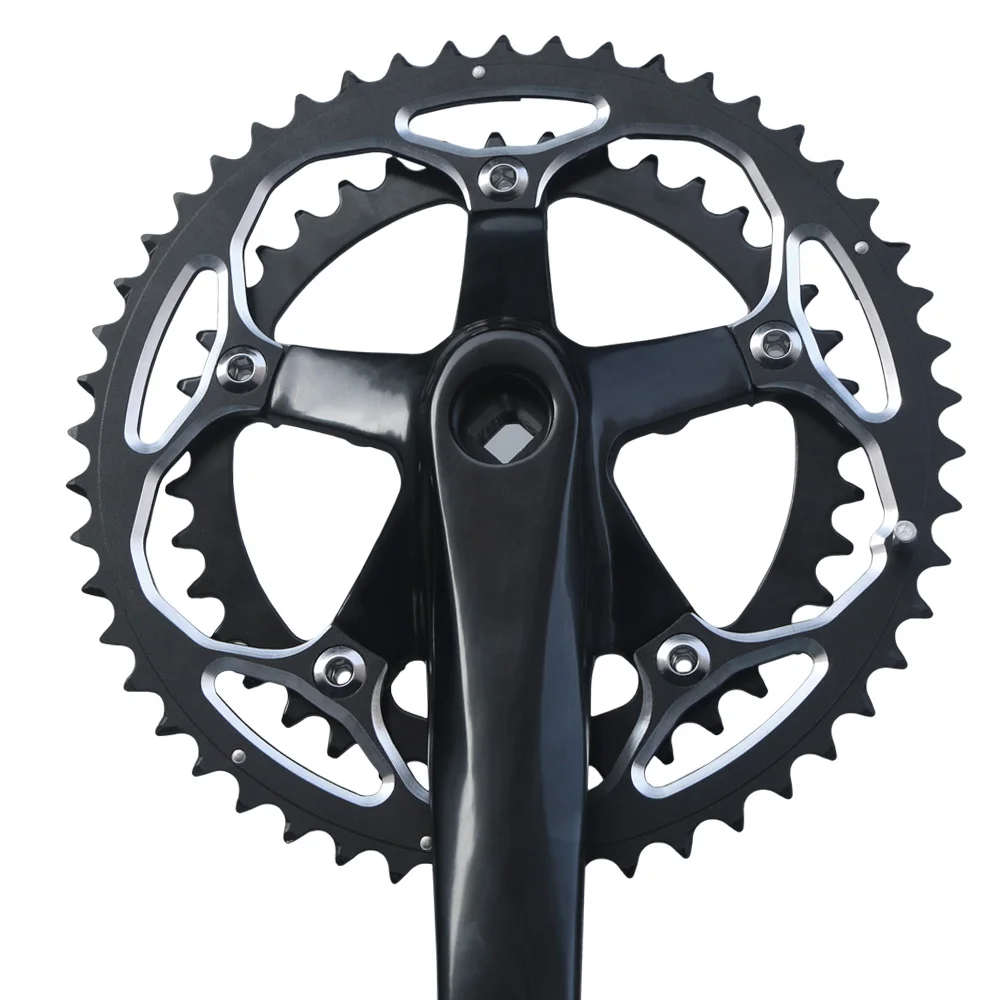 130 BCD 50T 39T Alloy BMX Chainring Chainwheel Folding Bicycle Crank Set Double Sprockets Square Hole Road Bike Crankset Tooth – Detail 10