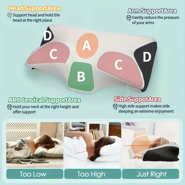 Ergonomic Cotton Sleep Pillow 4