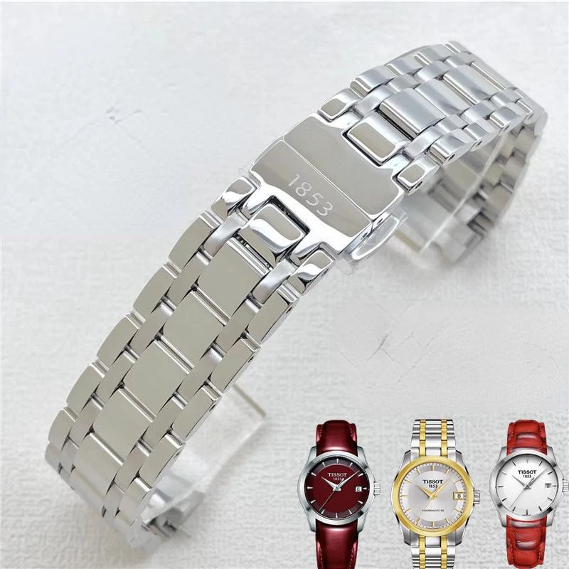 Cintura Originale In Acciaio Inossidabile Per Tissot 1853 Couturier T035 Donna T035207A T035210A Cinturino Per Orologio 18Mm Accessori Per Cinturini