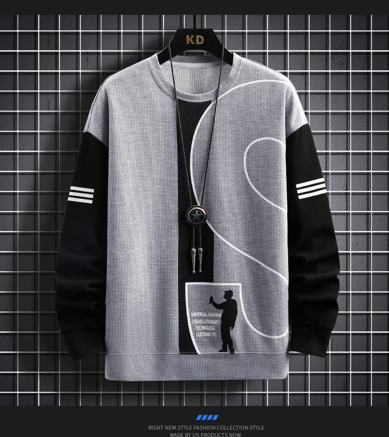 Title 7, Erkek Spor Yuvarlak Yaka Uzun Kollu Kazak Takım...