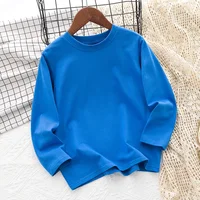 Children's Clothing 2025 Cotton Boys Girls T-Shirt Solid Long Sleeve Kids Cothes Autumn Sweatshirt Tops Teenage 6 8 10 12 Years 2
