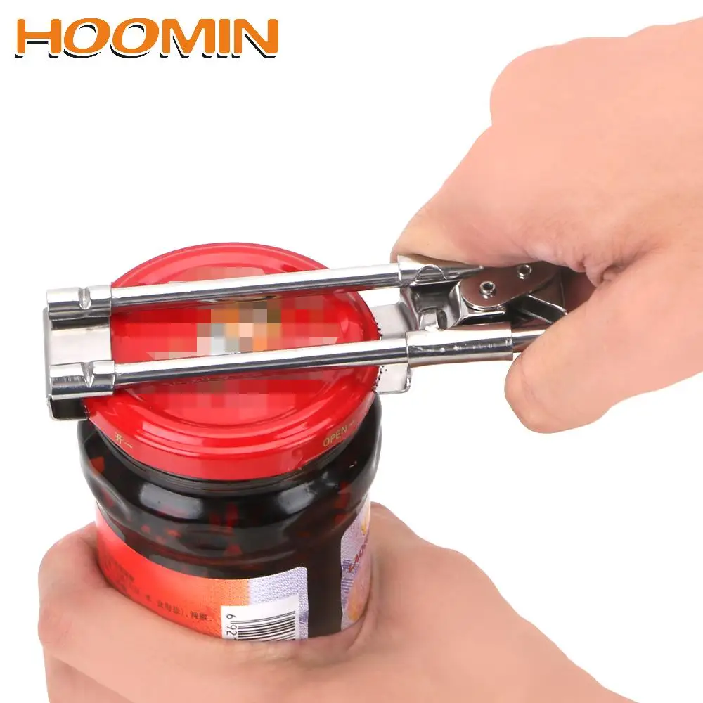 

HOOMIN Manual Stainless Steel Multifunctional Adjustable Kitchen Accessories Gripper Can Opener Jar Lid Opener