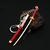 Mini One Piece Keychain 9cm Sword Weapon Model Metal Zoro Yamato Ame No Habakiri Autumn Water Katana Anime Peripherals Toy 6
