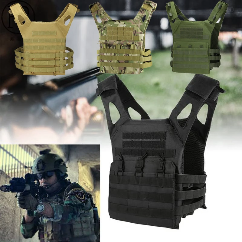 

600D Hunting Tactical Vest Military Molle Plate Carrier Magazine Airsoft Paintball CS Outdoor Protective Lightweight Vest