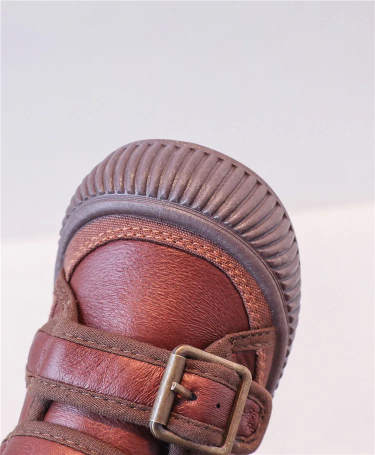 New Autumn/Winter Kids For Boys Leather Warm Fur Toddler Girls Shoes Soft Sole Non-slip Fashion Children Boots_voghion.com