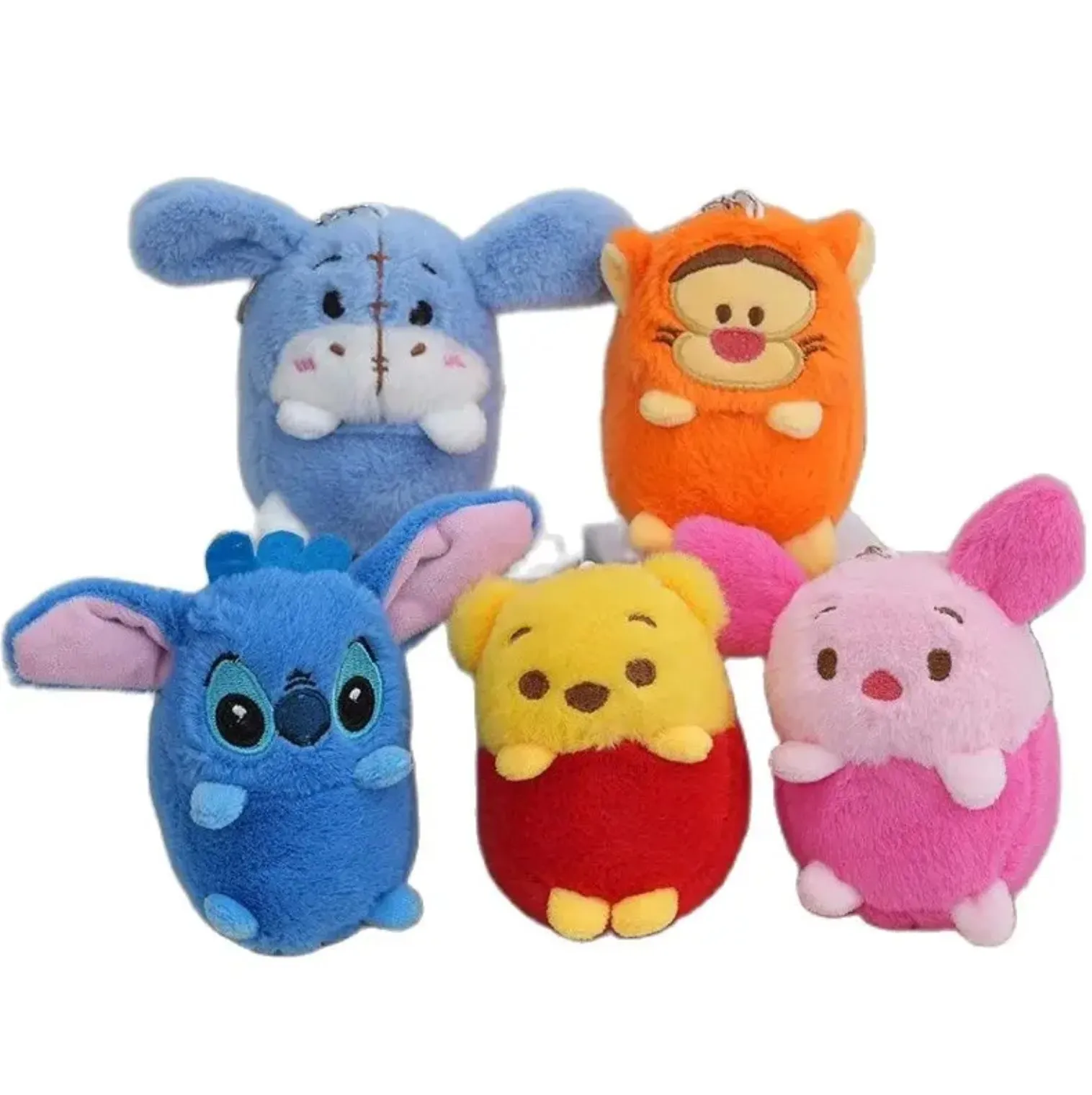 Whol 20pcs/lot 10cm 귀여운 위니 베어 돼지 플러시 열쇠 고리 장난감 애..