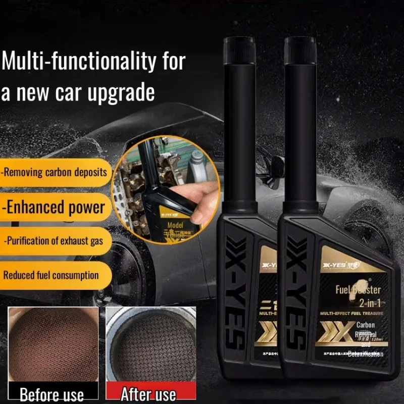 Two-in-one Fuel Cleaner Engine Cleaner Fuel Gasoline Additive Car Carbon Removal Cleaning Maintenance Oil Cleaning