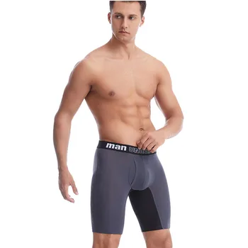 3 pezzi Boxer da uomo di grandi dimensioni mutandine Sexy intimo Pack Boxer pantaloncini mutandine in fibra di bambù mutande lunghe Homme Panty 5XL-7XL 1