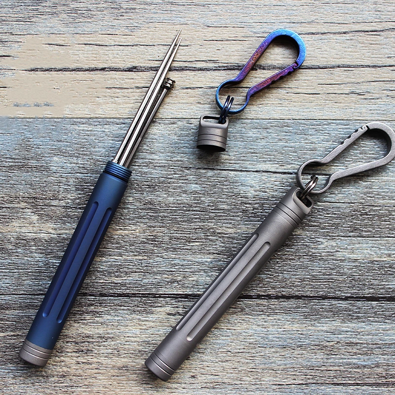 

Portable Titanium Alloy Sealed Box Waterproof Cans Small Medicine Bottle Keychain Adult Collection Metal Fingertip Toys Boy Gift