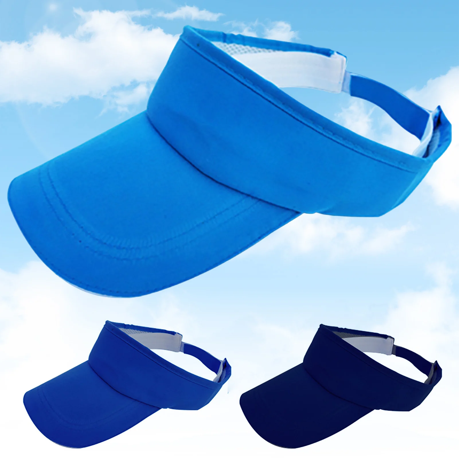 Sport Sun Visor Hats Men Women Breathable Adjustable Empty Top Cotton Baseball Caps Travel Hiking Outdoor Sports