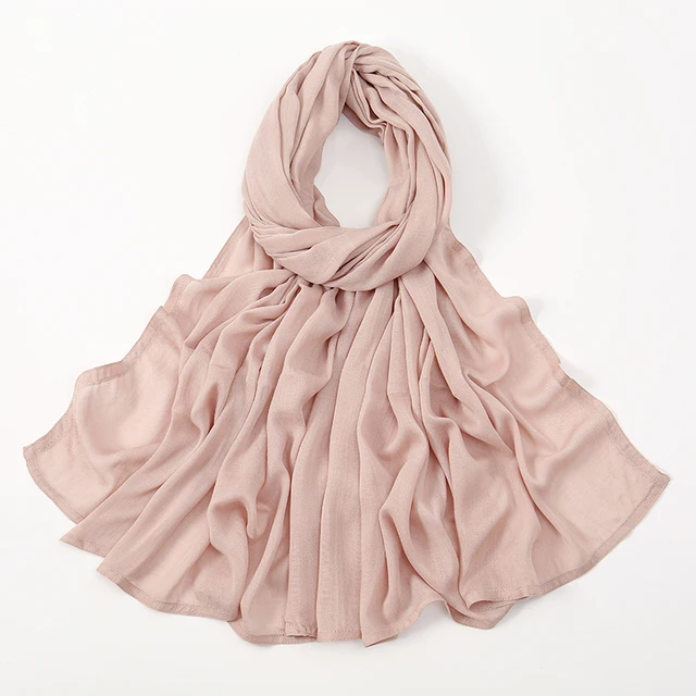 Nouveau grande taille solide rayonne Modal Hijab écharpe femmes musulman foulard enveloppes châle Femme Musulman bandeau islamique Turban 190*85 cm