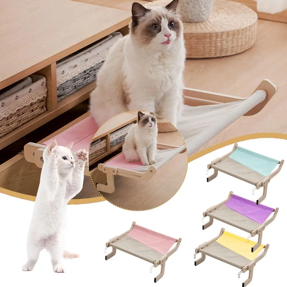 Cat Bed Cat Hanging Bed Balcony Window Cat Hammock Hanging Cat Nest Kicten  Window Cat Hanging Bed Wooden Assembly Hanging Bed