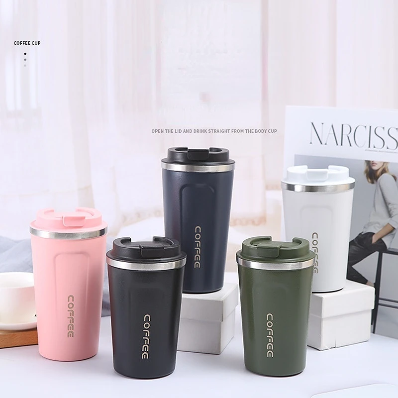 380/510ml Stainless Steel Coffee Thermal Non-slip Travel Car