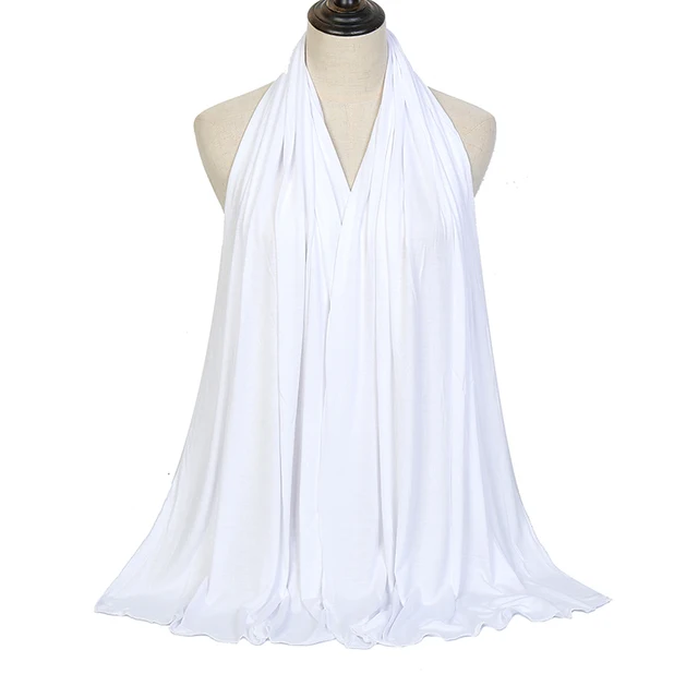 Écharpe Hijab en Jersey de coton Modal de qualité supérieure, châle musulman Long, Turban doux uni, bandeau pour femmes, bandeau africain 170x60cm