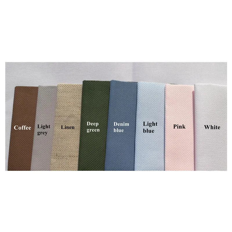 25x25cm Aida 14ct Deep Green Silver Grey Linen Cross Stitch Fabric Canvas For DIY Handmade Needlework Embroidery Craft