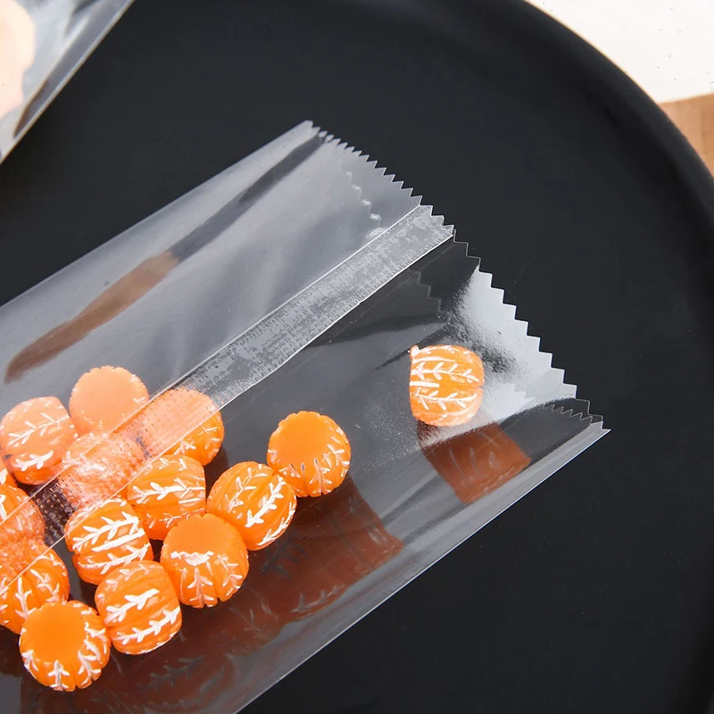 TETP 100pcs Clear/Frosted Machine Hot Seal Bags Handmade Biscuit Nougat Sugar Candy Cookie Baking Gift Packaging Plastic Bag 4
