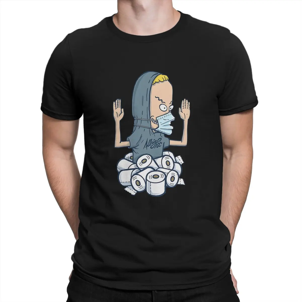 Мужская хлопковая футболка с рисунком Beavis и Butthead, футболка с рисунком из мультфильма и кукурузы, летняя футболка с круглым вырезом в стиле Харадзюку