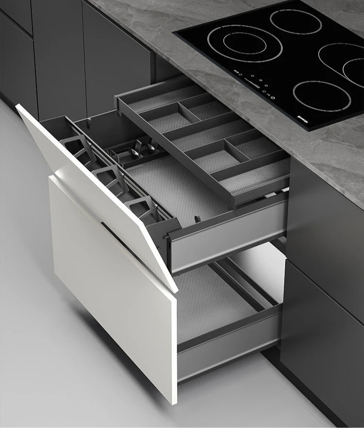 Metal Kitchen Cabinet Storage Narrow Organizer Drawer Small Spaces Extendable Cabinets  with Sliding Track Furniture