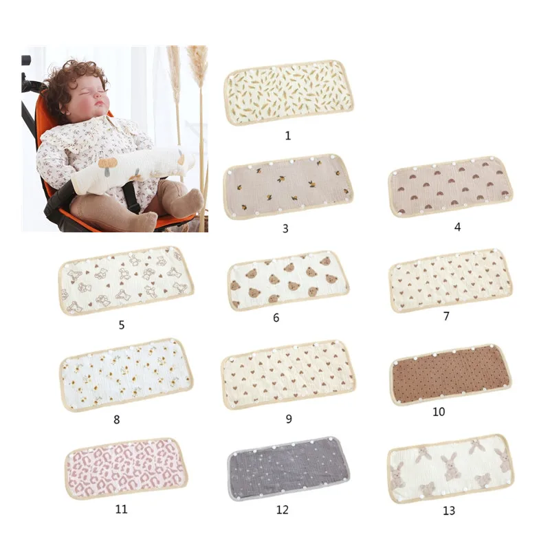 Baby Stroller Armrest Sleeve Cover Protector Stroller Handlebar Sleeve Cover Seat Belt Shoulder Burp Cloths