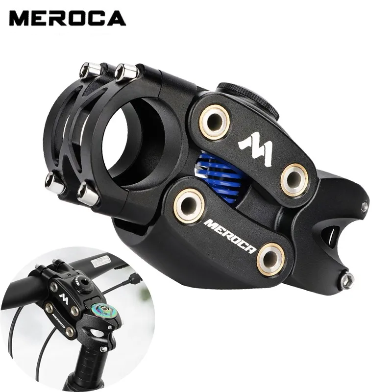 

Meroca Bicycle Shock Absorbing Stem 28.6mm Aluminum High Strength Damping Handlebar Stem MTB FR XC Suspension Damper Stem