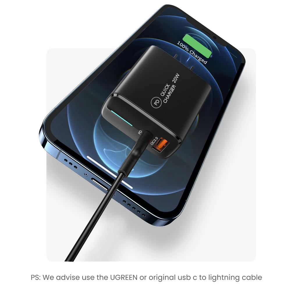 20W PD Type C Fast Charging USB QC3.0 Dual Port Mobile Phone Charger Adapter Wall Adapter For iPhone 15 14 13 Pro Samsung Xiaomi