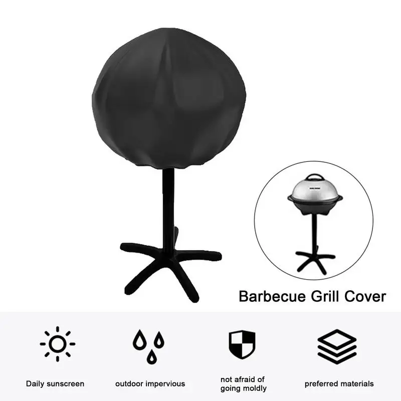 BBQ grill Cover Outdoor Dust Waterproof small Grill Cover Rain Protective Outdoor Barbecue Round