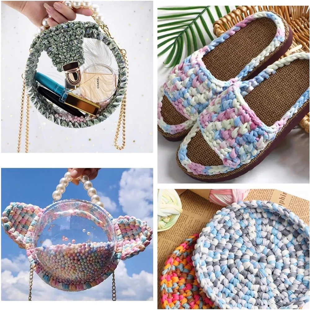 Handwoven DIY Crochet Shoe Yarn Crochet Material With High Elasticity And Color Yarn Fabric Thread 6