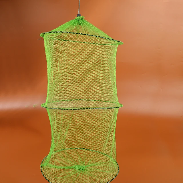 Outdoor 2-Layer Fishing Trap Net Nylon Fish Crab Guard Mesh Fish