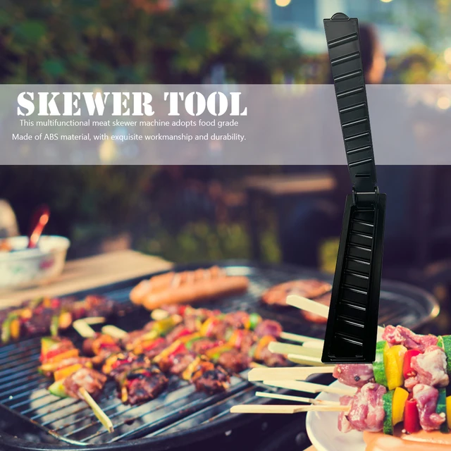 Grill Nyárs Kebab Készítő Egy Soros Grillszálas Doboz Újrahasznosítható, Kényelmes, Könnyű Üzemeltetés Kemping Konyhai Eszközök - Image 3