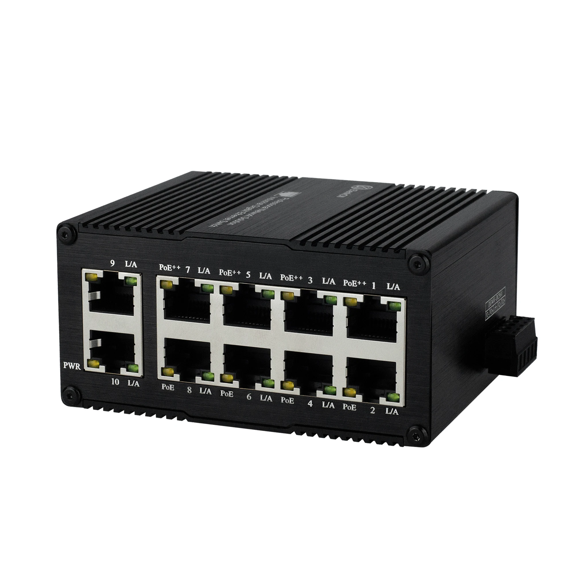 Industrial-grade 100/1000M switch 10/12-port DIN rail Ethernet PoE power supply monitoring security network dedicated transceive