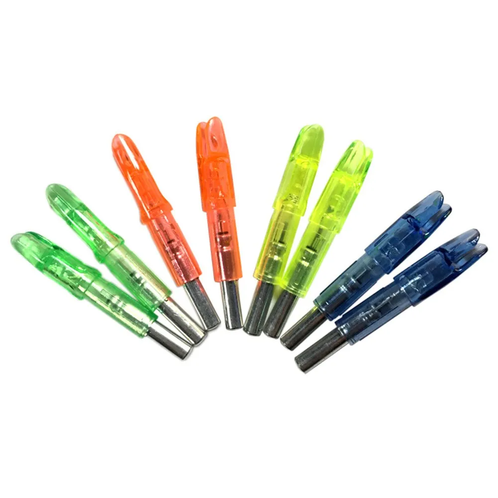 12pcs Automatic LED Archery Arrows Lighted Nocks For 6.2mm Archery Arrow Nock Used Continuously For 48 Hours Arrow Accessories