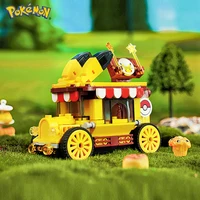 Pokemon Car Classic Anime  Center House Pikachu Mewtwo Charizard Venusaur Building Blocks Bricks Sets Model DIY Toy For Gift 2