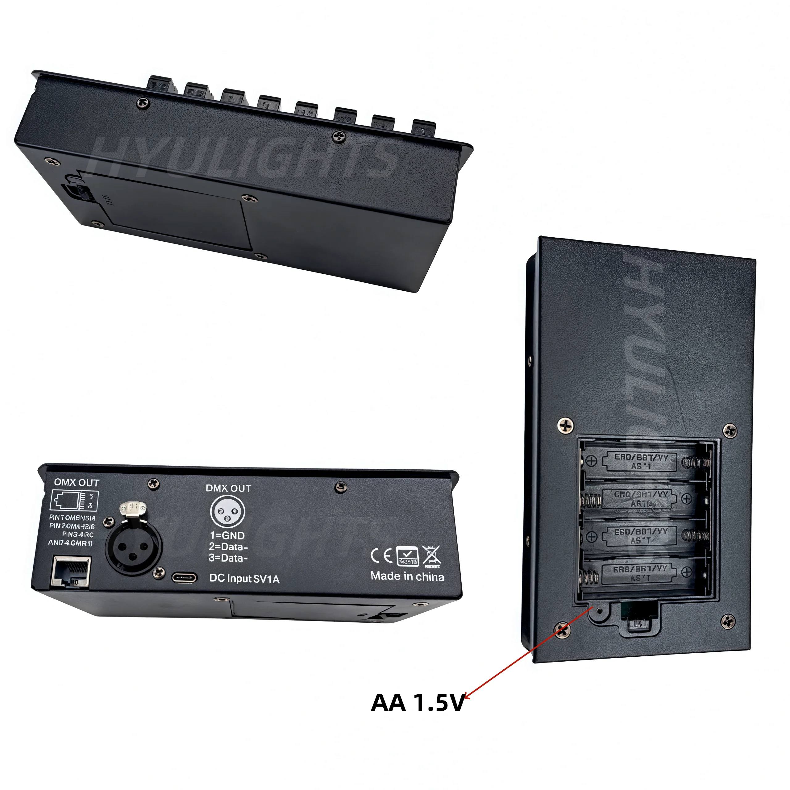 รูปสินค้า คอนโทรลเลอร์แสง DMX512 มินิ 32 ช่อง ใช้แบตเตอรี่