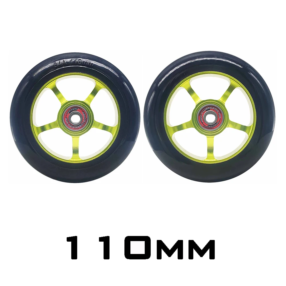 Premium Replacement Scooter Wheels with Bearings & Bushings - Set of 2