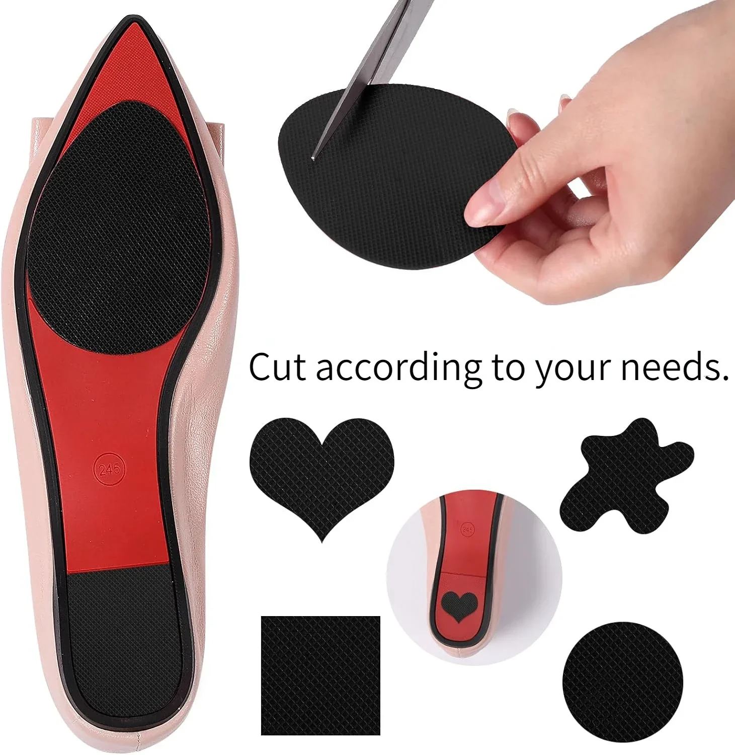 10/4/2pcs 비 접착 방지 미끄럼 방지 단독 스티커 음소거 쿠션 안창 수리 Outsole Insoles 신발 웨어러블 패드 신발 액세서리