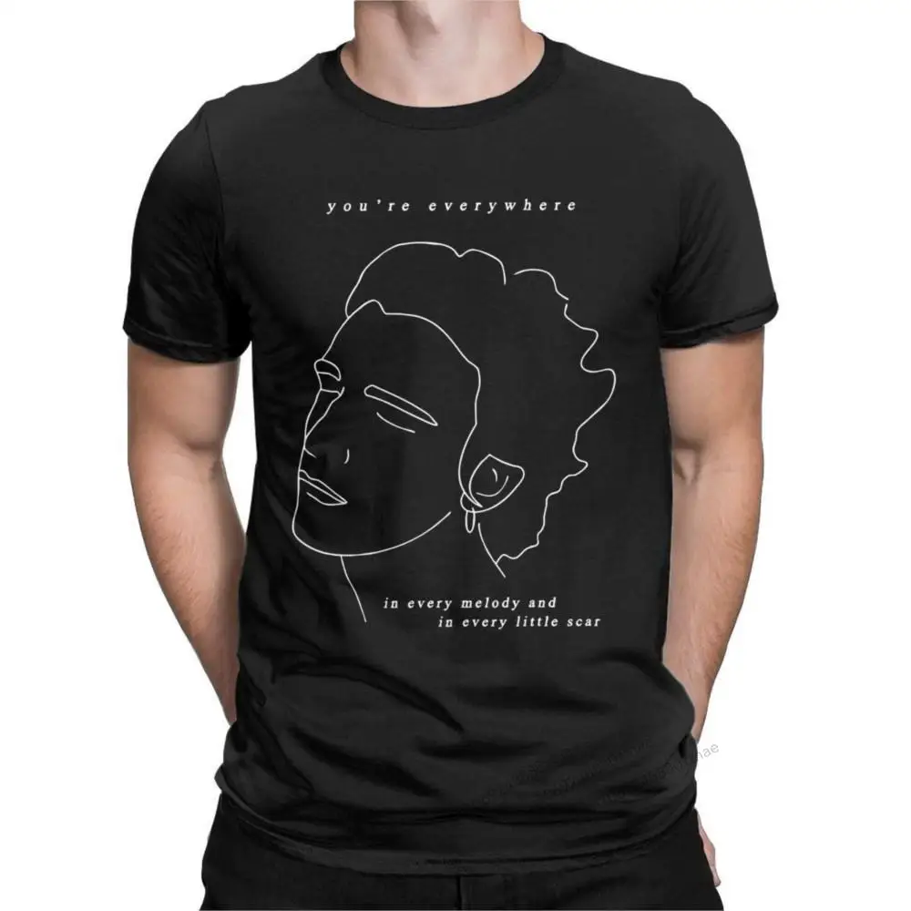 

Tamino Habibi Lyrics T Shirts for Men Pure Cotton Novelty T-Shirt O Neck Arabic Song Tees Short Sleeve Clothes Original