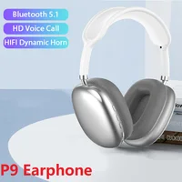 New P9 Wireless Bluetooth Headphones Noise Cancelling with Microphone Pods Over Ear Sports Gaming Headset for Apple iPhone 1