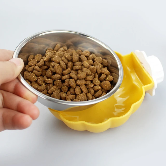 Movable Lifting Pet Hanging Food Bowl Pumpkin Shaped Stainless Steel Water Bowl for Rabbit Hamster Bird Cat Pet Feeding Supplies 5