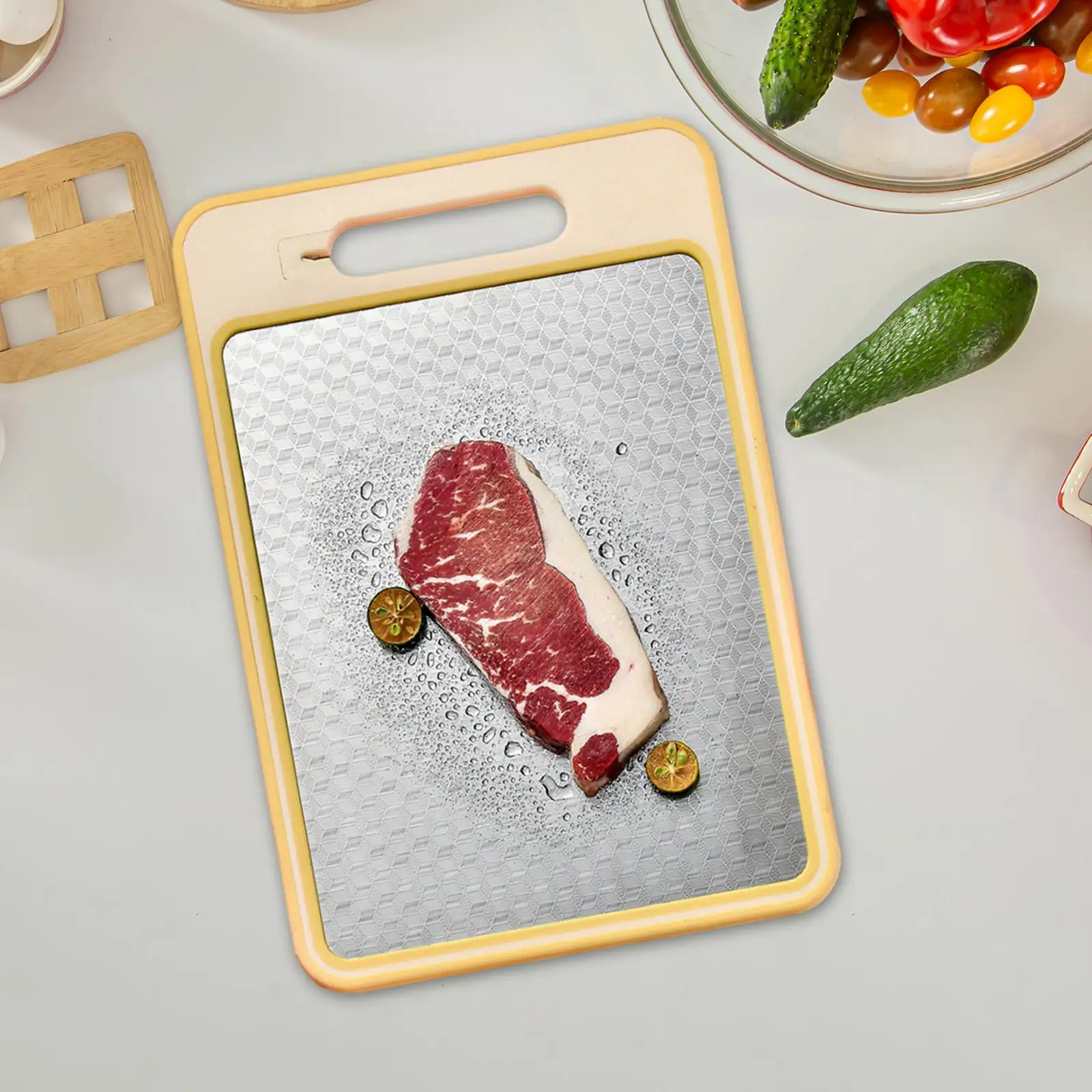 

Двухсторонняя разделочная доска с противоскользящей поверхностью и точилкой для ножей кухонная утварь для снэков кухонная столешница для печенья