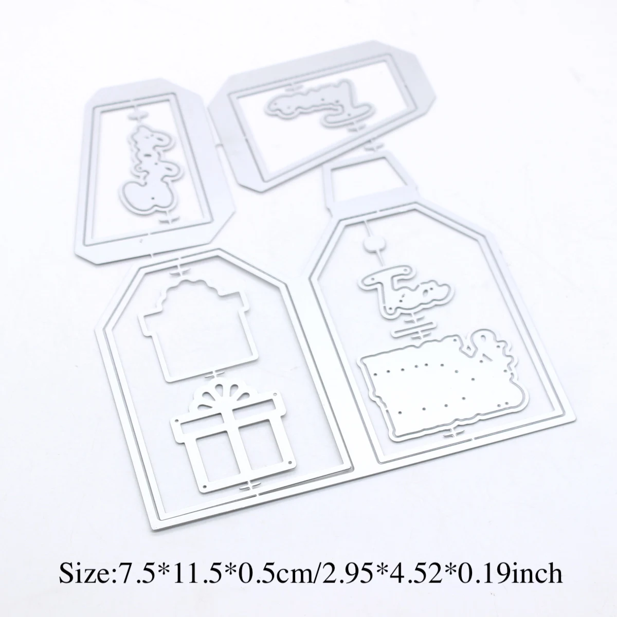 KSCRAFT Teabag Holder Tag Metal Cutting Dies Stencils for DIY Scrapbooking Decorative Embossing DIY Paper Cards