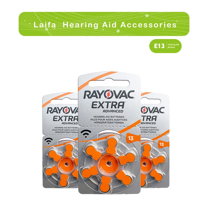 

60 PCS Rayovac Extra High Performance Hearing Aid Batteries. Zinc Air 13 / P13 / PR48 Battery for BTE Hearing aids Drop Shipping