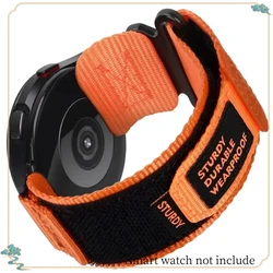 Nylon Loop Bracelet - 20mm Tactical Sport Strap - 22MM (Orange)