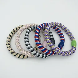 Set of 5 Colorful Elastic Hair Tie Bracelets (Color 2)