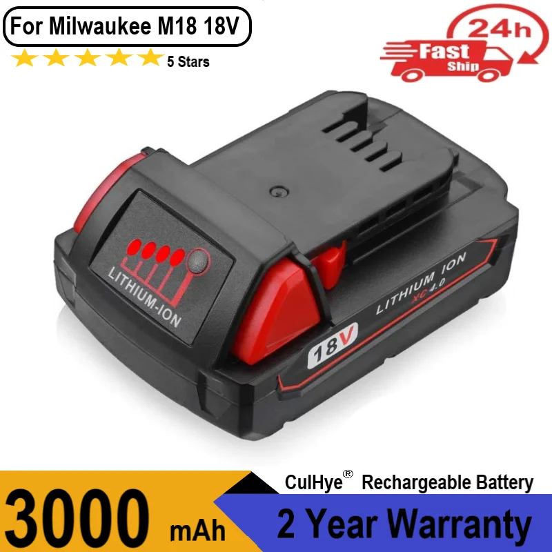 M18 48111815 Replacement Battery 2000mah 3000mah For Milwaukee 18v