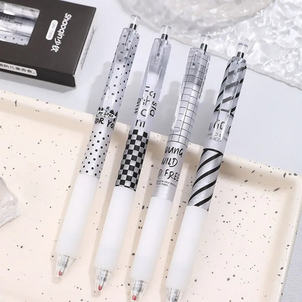 ST Nib Press Gel Pen Simple Black Ink 0.5mm Ballpoint Pen Quick-Drying Writing Smoothly Neutral Gel Pen Office 5pcs box 0 38mm morandi color gel pen black ink signature pen writing smoothly school office writing stationery