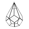 Five-sided Rhombus Glass Container Desktop Succulent Garden Flower Pot Moss Fern Swing Cover Plant Pot Air Plants 2